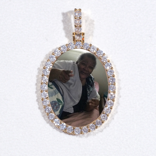3D Oval Custom Picture Pendant