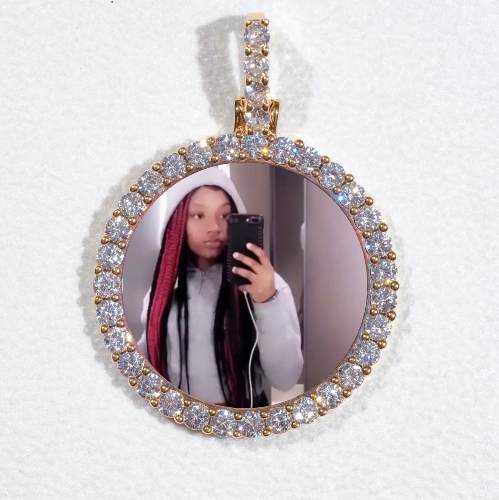 3D CIRCLE CUSTOM PICTURE PENDANT SMALL SIZE