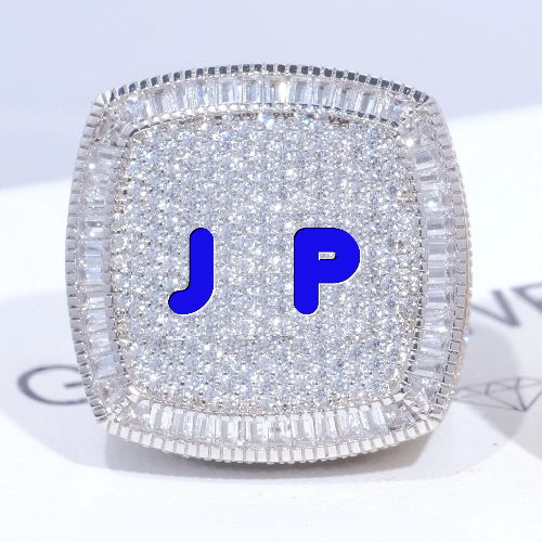 CUSTOM LETTER 3D ICED RING