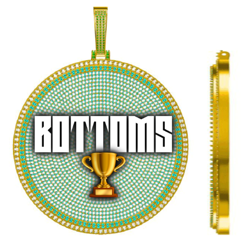 CUSTOM LETTER NECKLACE 3D BIG DISC