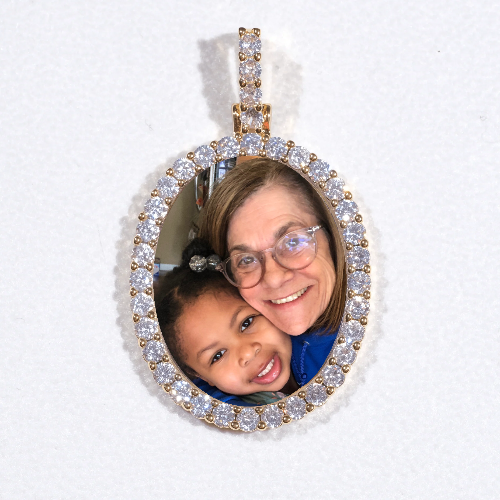 3D Oval Custom Picture Pendant