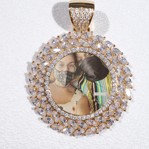 Large 3D Wheat Ear Custom Picture Pendant