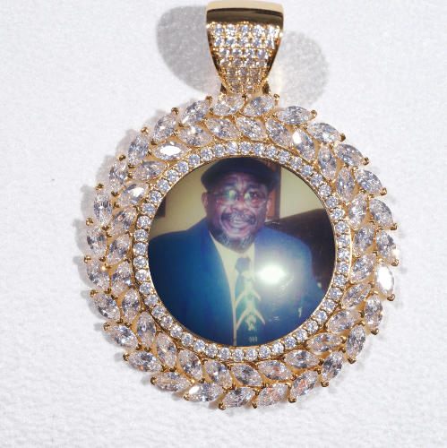 Large 3D Wheat Ear Custom Picture Pendant