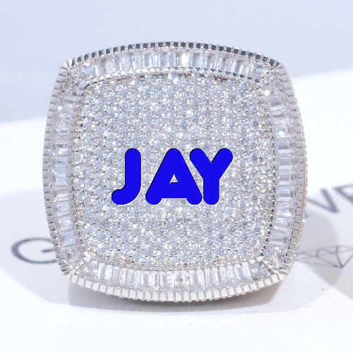 CUSTOM LETTER 3D ICED RING
