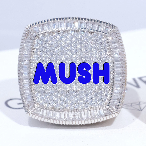 CUSTOM LETTER 3D ICED RING