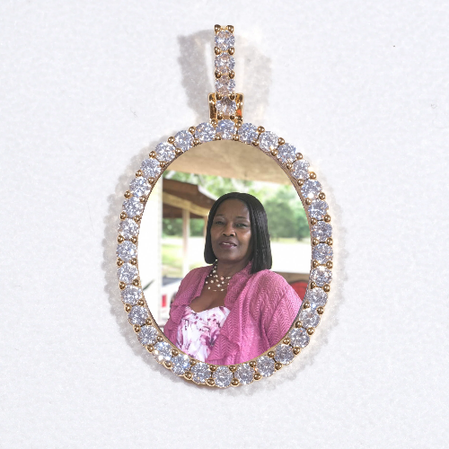 3D Oval Custom Picture Pendant