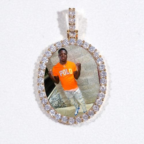 3D Oval Custom Picture Pendant