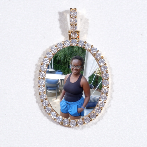 3D Oval Custom Picture Pendant