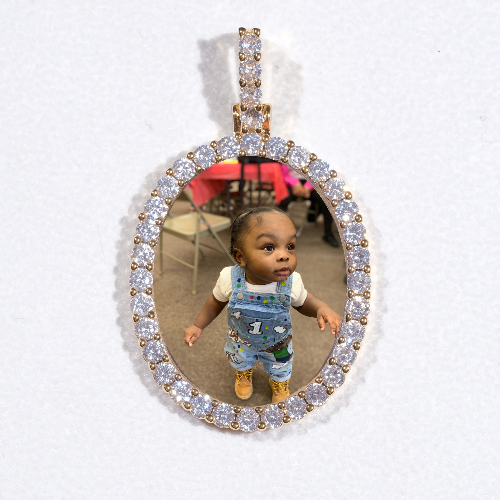 3D Oval Custom Picture Pendant