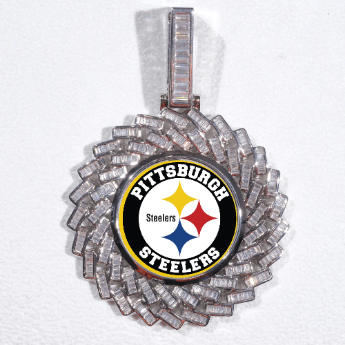 Large 3D Baguette Custom Picture Pendant