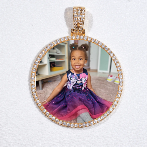 MEDIUM 3D CIRCLE CUSTOM PICTURE PENDANT