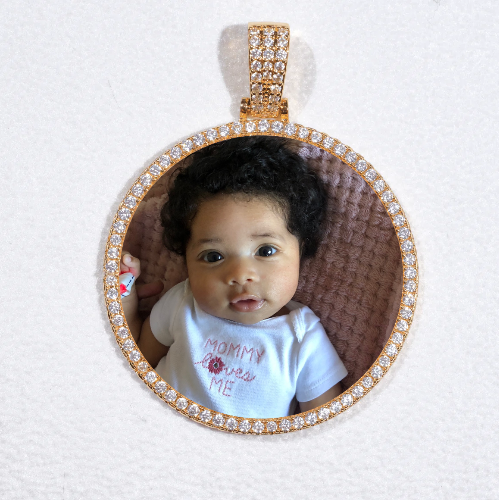 MEDIUM 3D CIRCLE CUSTOM PICTURE PENDANT