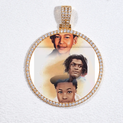 MEDIUM 3D CIRCLE CUSTOM PICTURE PENDANT
