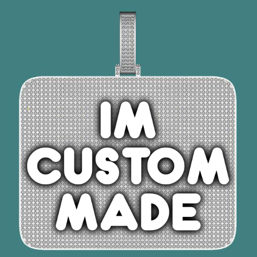 CUSTOM LETTER NECKLACE 3D BIG SQUARE