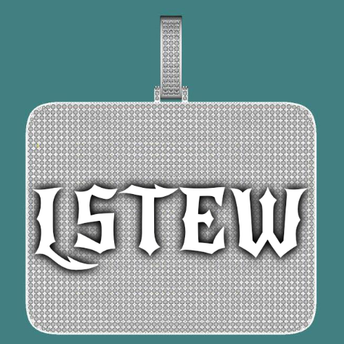 CUSTOM LETTER NECKLACE 3D BIG SQUARE