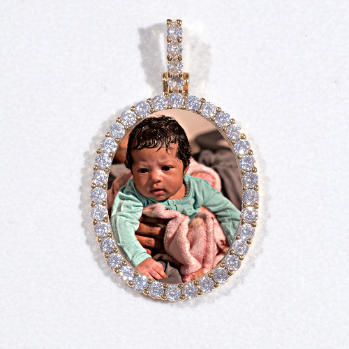 3D Oval Custom Picture Pendant
