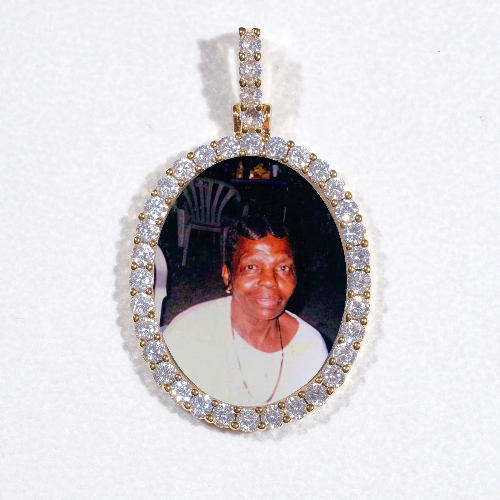 3D Oval Custom Picture Pendant