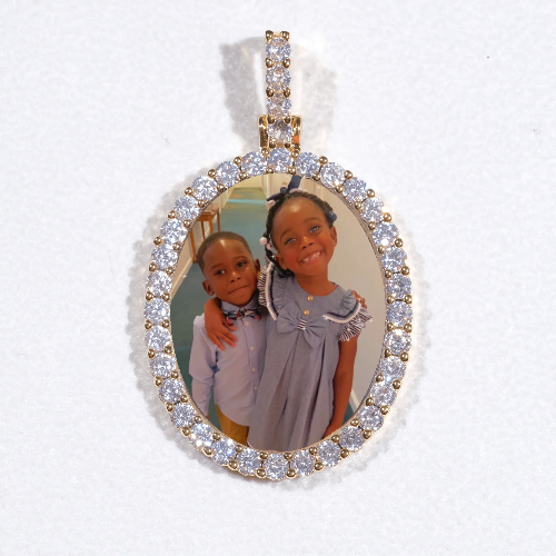3D Oval Custom Picture Pendant