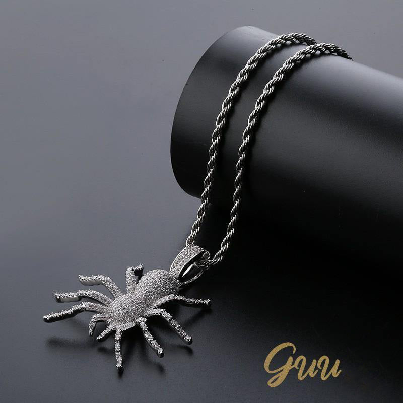 18K Gold-Plated AAA CZ Spider Pendant Necklace - The GUU Shop