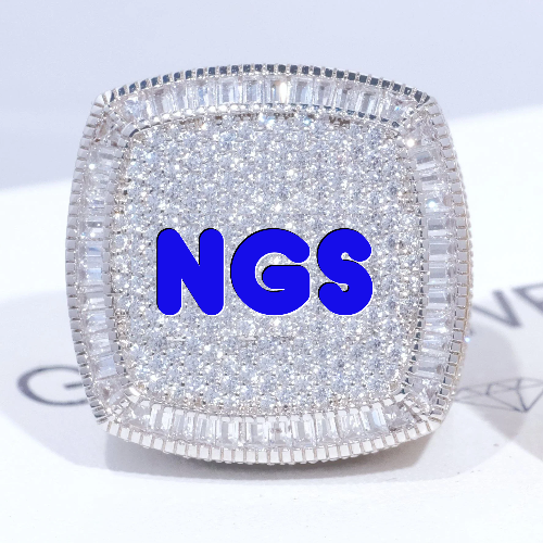 CUSTOM LETTER 3D ICED RING