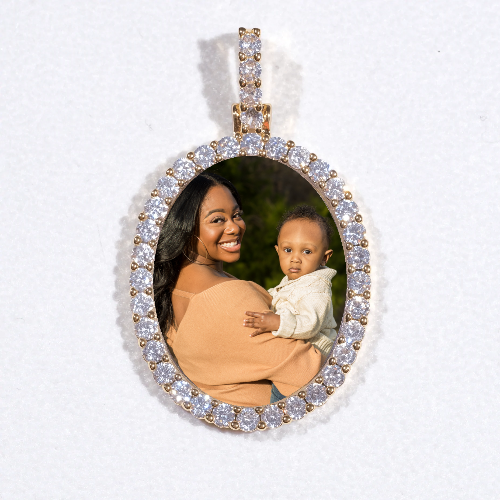 3D Oval Custom Picture Pendant