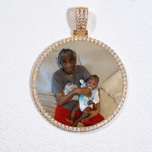 MEDIUM 3D CIRCLE CUSTOM PICTURE PENDANT
