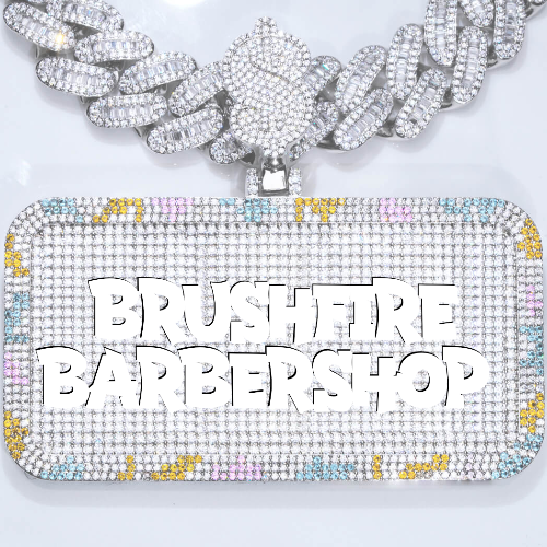 CUSTOM LETTER NECKLACE 3D COLORFUL SQUARE