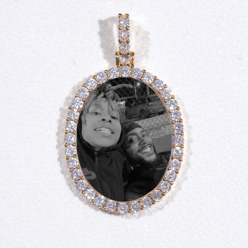 3D Oval Custom Picture Pendant