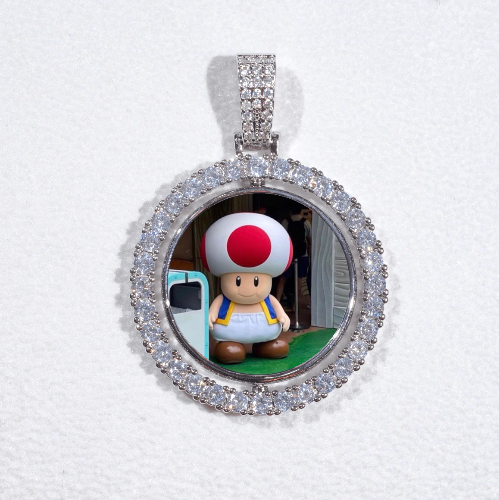 3D Spinning 2-Faced Custom Picture Pendant
