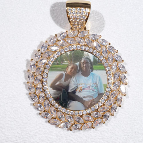 Large 3D Wheat Ear Custom Picture Pendant