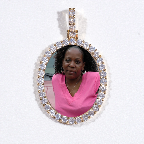 3D Oval Custom Picture Pendant