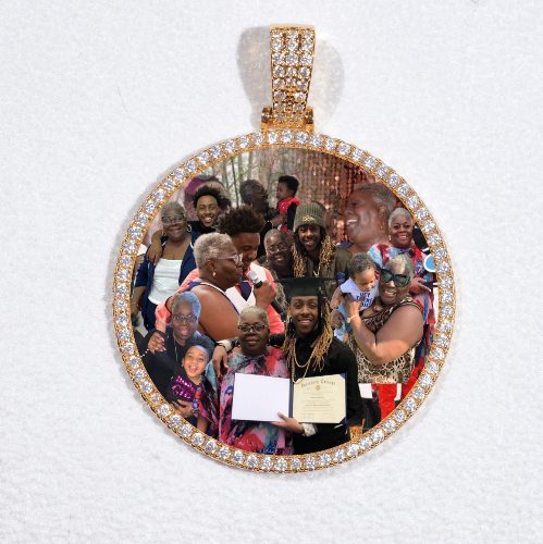 MEDIUM 3D CIRCLE CUSTOM PICTURE PENDANT