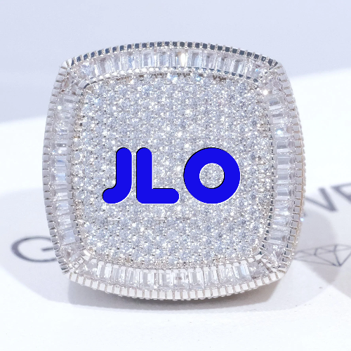 CUSTOM LETTER 3D ICED RING