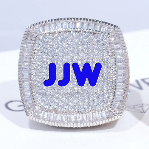CUSTOM LETTER 3D ICED RING