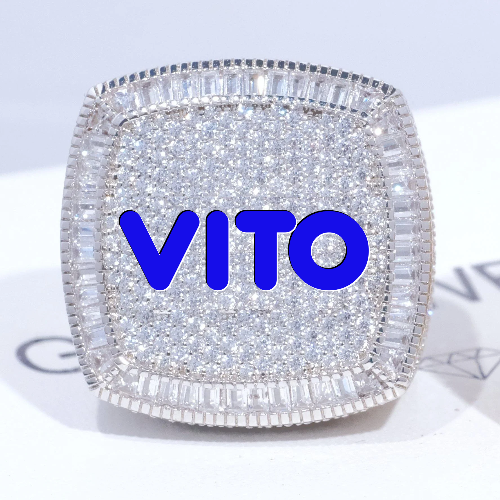 CUSTOM LETTER 3D ICED RING