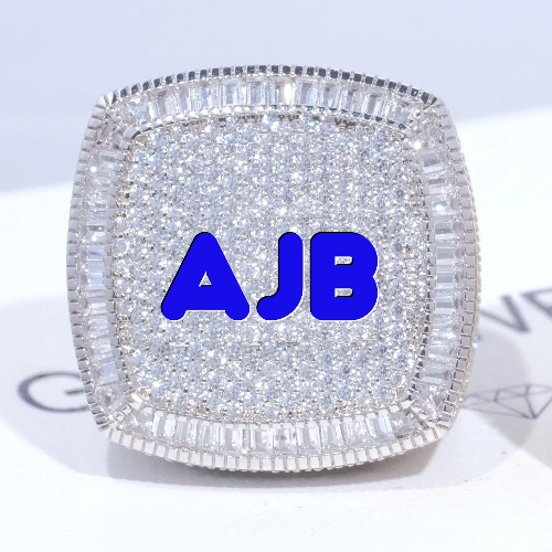 CUSTOM LETTER 3D ICED RING