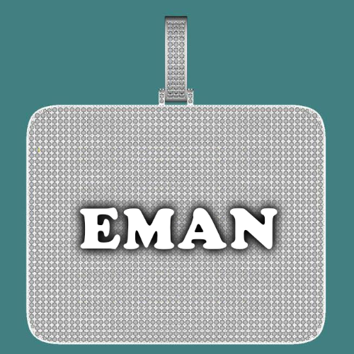 CUSTOM LETTER NECKLACE 3D BIG SQUARE