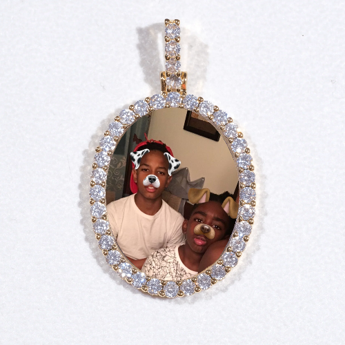 3D Oval Custom Picture Pendant