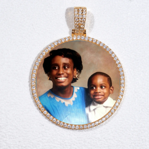 MEDIUM 3D CIRCLE CUSTOM PICTURE PENDANT