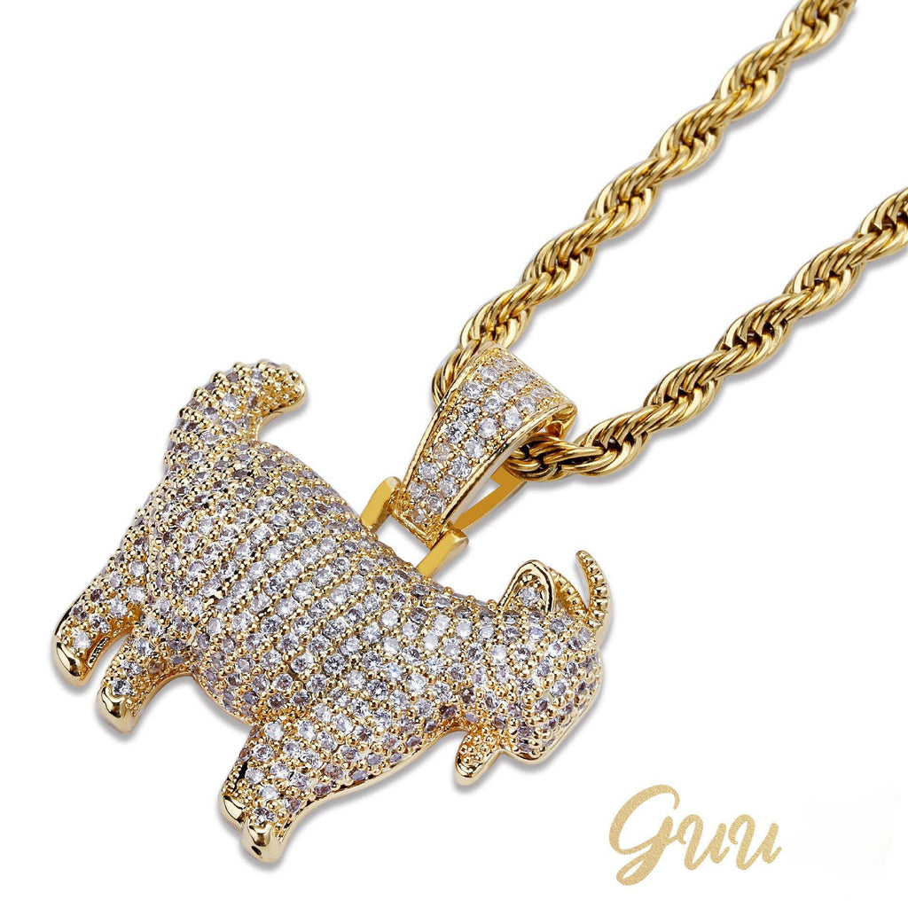 Iced 29mm Goat Iced Necklace