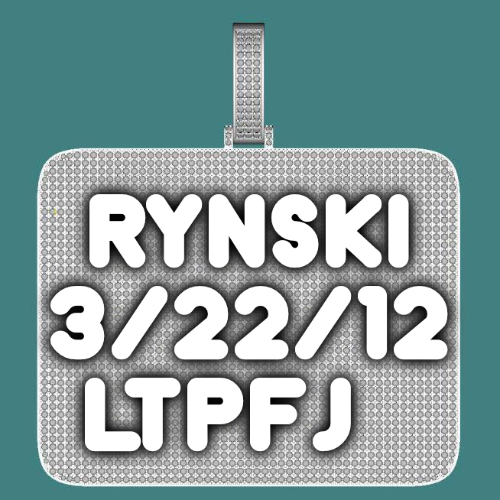 CUSTOM LETTER NECKLACE 3D BIG SQUARE
