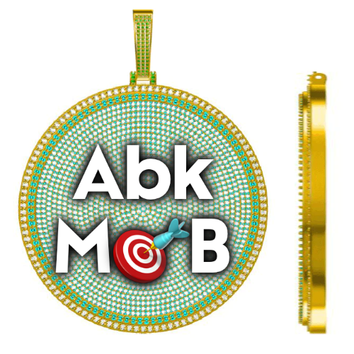 CUSTOM LETTER NECKLACE 3D BIG DISC