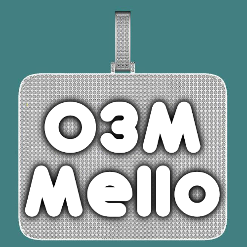 CUSTOM LETTER NECKLACE 3D BIG SQUARE