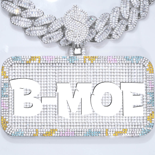 CUSTOM LETTER NECKLACE 3D COLORFUL SQUARE