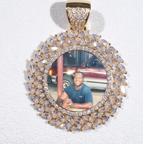 Large 3D Wheat Ear Custom Picture Pendant