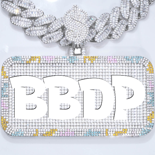 CUSTOM LETTER NECKLACE 3D COLORFUL SQUARE