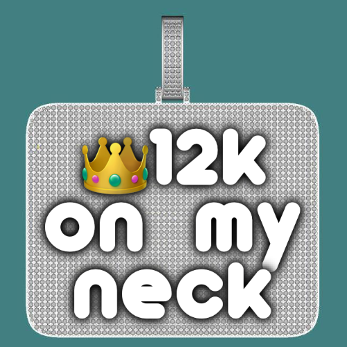 CUSTOM LETTER NECKLACE 3D BIG SQUARE
