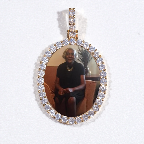 3D Oval Custom Picture Pendant