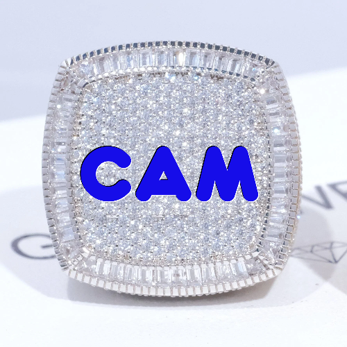 CUSTOM LETTER 3D ICED RING