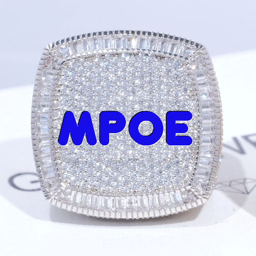 CUSTOM LETTER 3D ICED RING